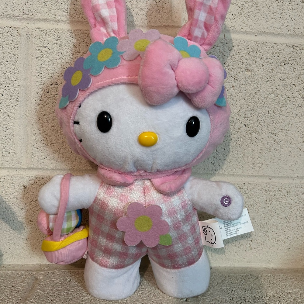 Hello Kitty Pink and White Bunny Plush Toy